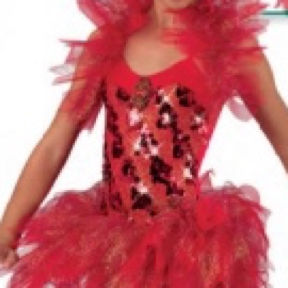 🌼 Girls Dance Ice Skating Costume | Red | L
